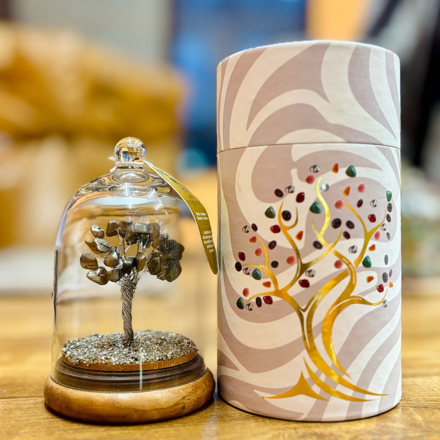 Arbre de gemmes — Jardin sous dôme · Pyrite · 30 éclats de pierres