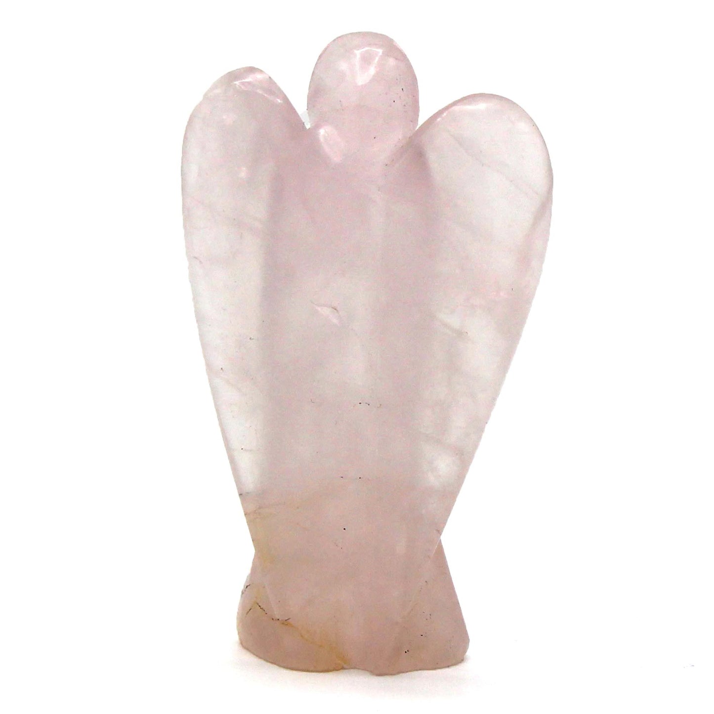 Ange sculpté main — Quartz rose