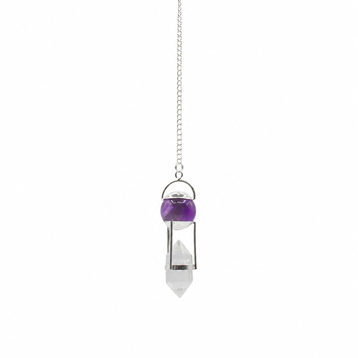 Pendule Quête de vérité — Double puissance · Sphère d’améthyste