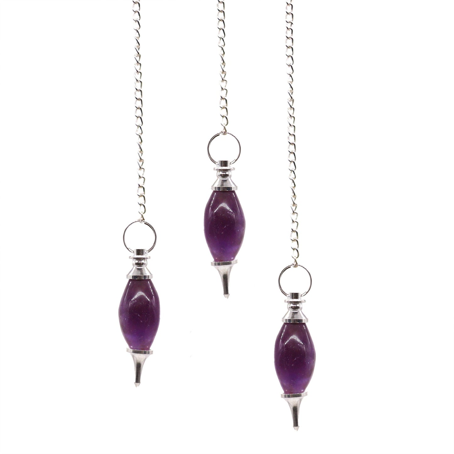 Pendule en forme de Lingam — Améthyste