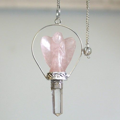 Pendule d’ange — Quartz rose
