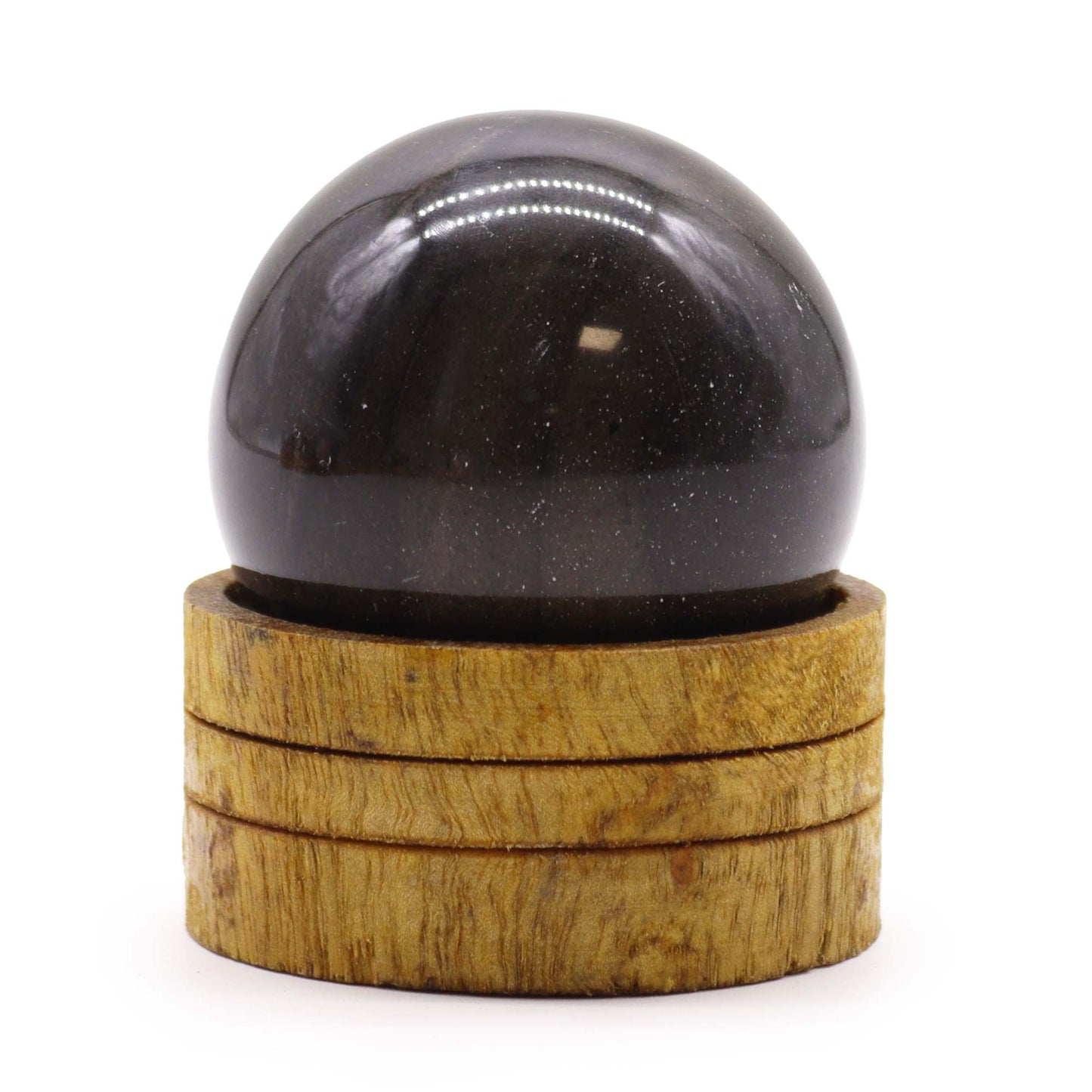 Sphère sur socle — Agate océanique · 50 mm