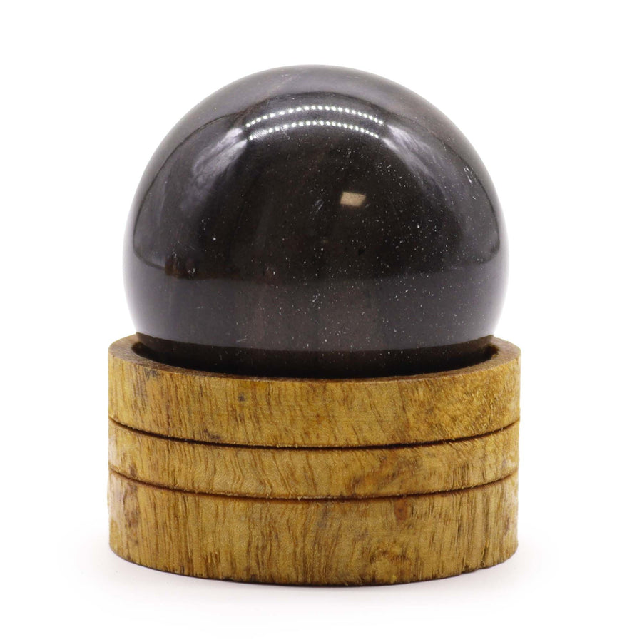 Sphère sur socle — Agate océanique · 50 mm