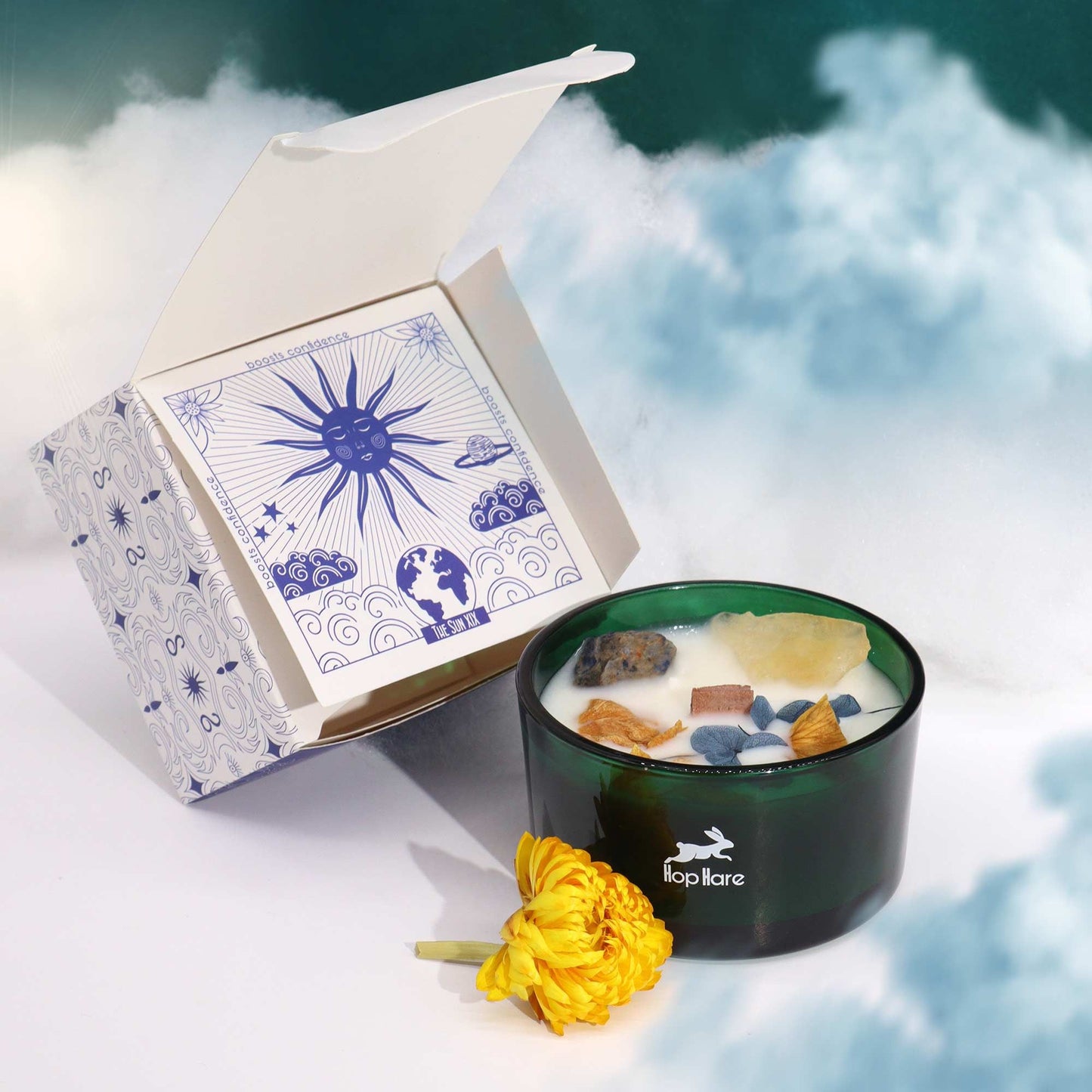 Bougie fleur magique de cristal — Le Soleil