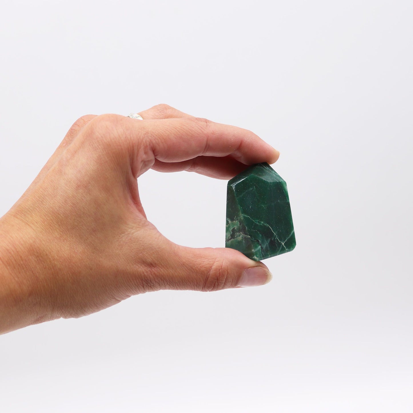 Pointe de gemme — Jade indien · 6 cm