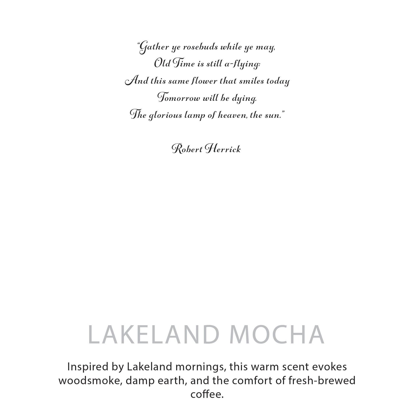 Bougie de cire de soja botanique — Lakeland Mocha