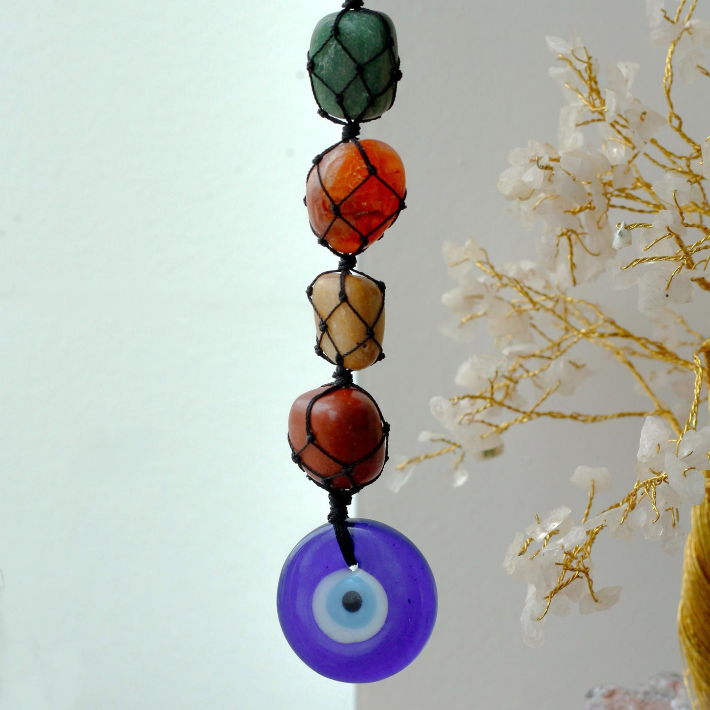 Pendentif pierre chakra — Mauvais œil