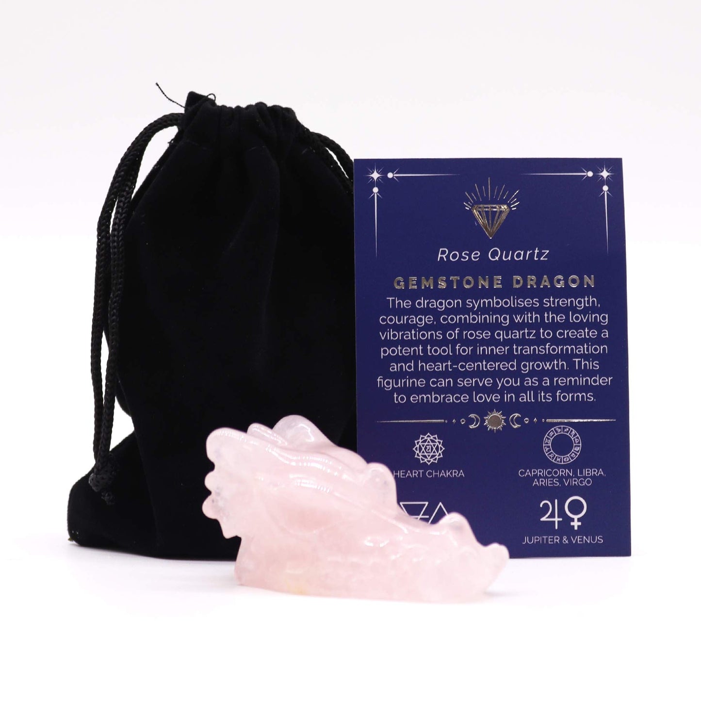 Grande tête de dragon — Quartz rose