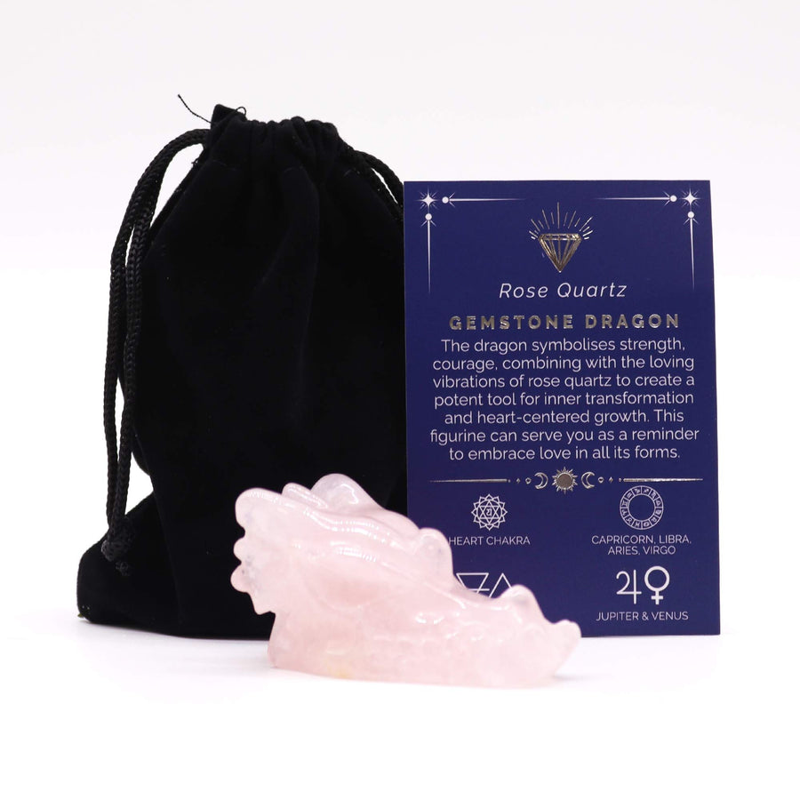 Grande tête de dragon — Quartz rose