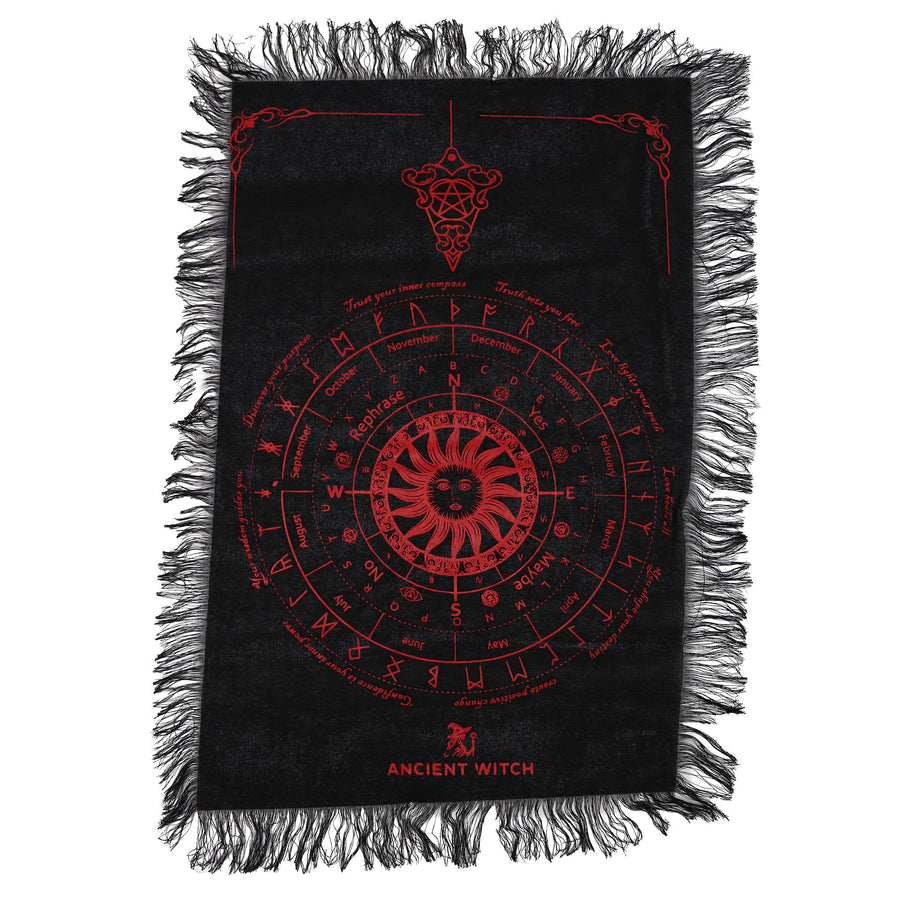 Toile de divination à pendule — Visage du soleil