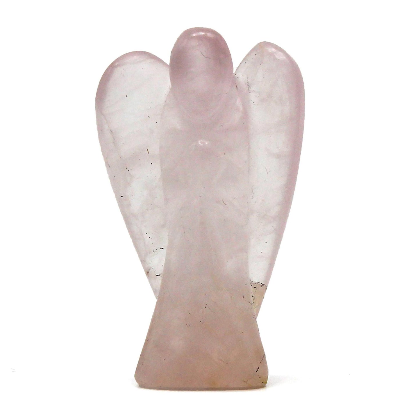 Ange sculpté main — Quartz rose