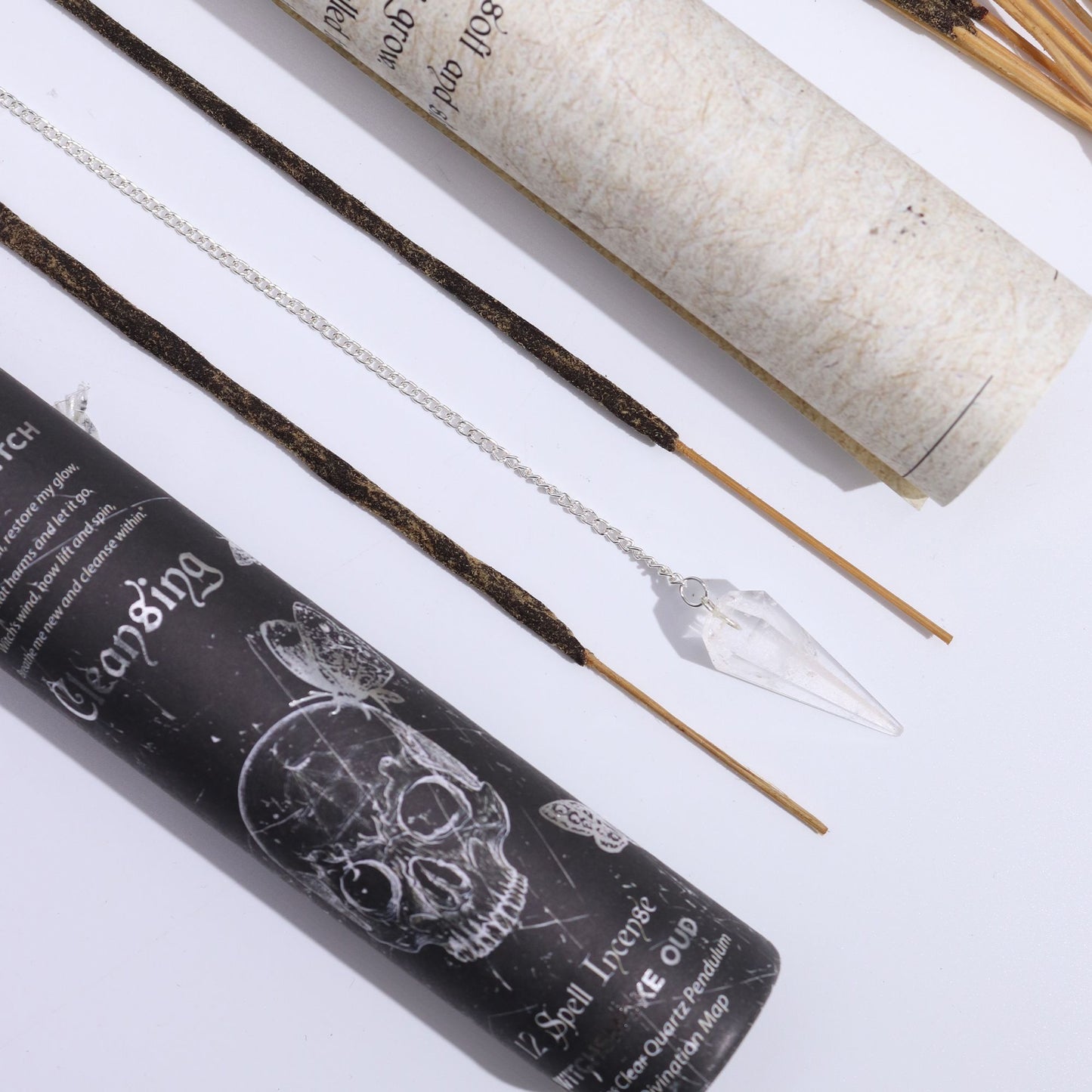 Encens — Purification · Pendule de cristal de roche