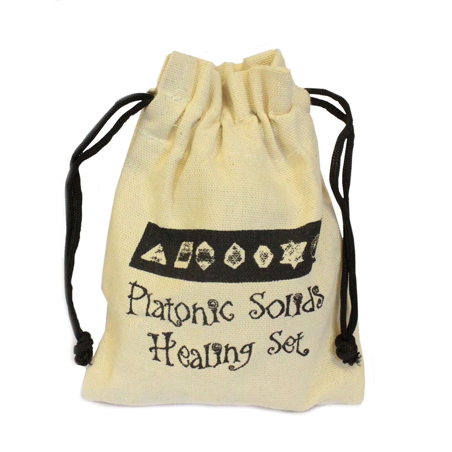 Ensemble géométrique de sept pièces d’agate noire