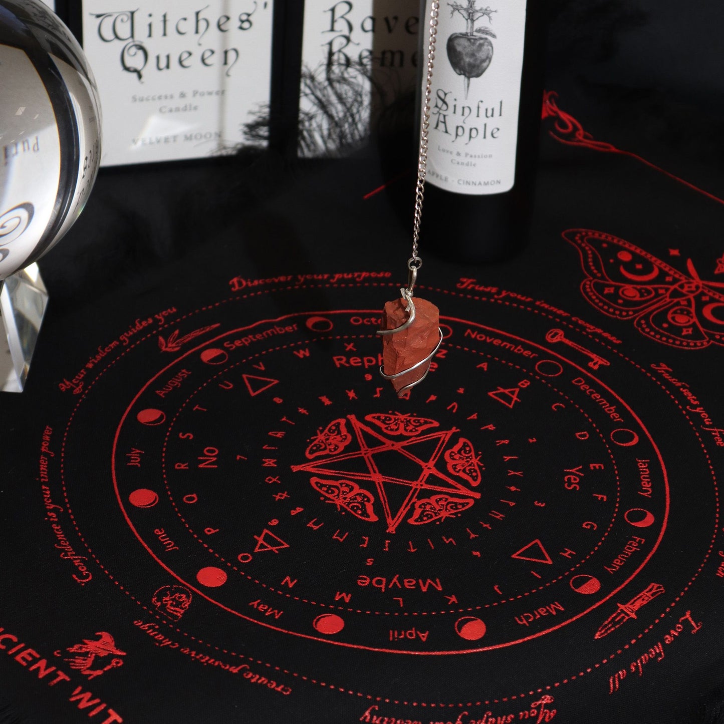 Toile de divination à pendule — Visage du soleil