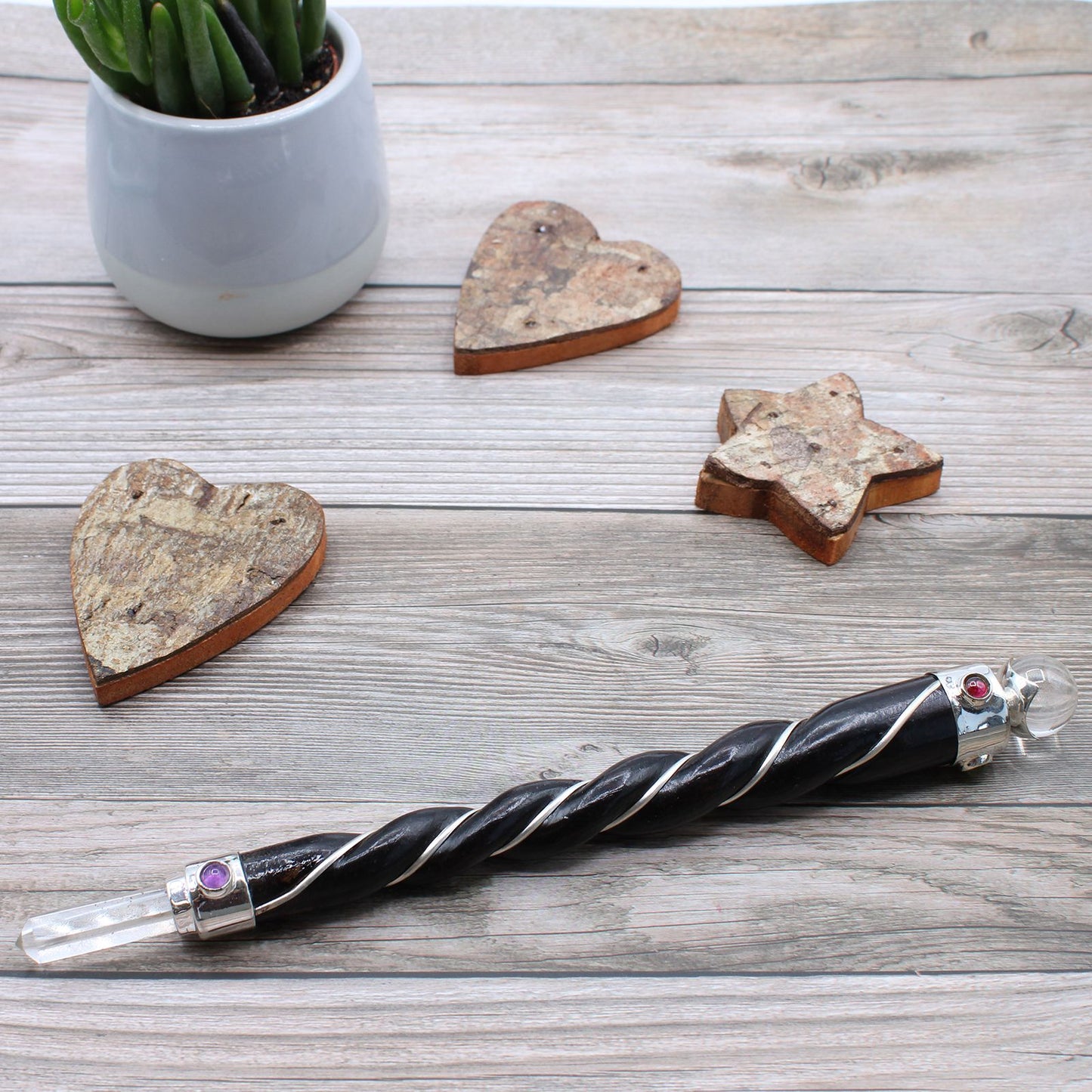 Baguette chakra à ange — Cristal doré