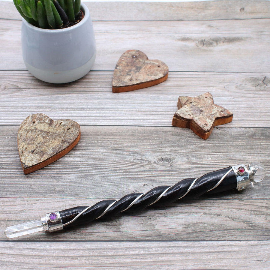 Baguette chakra à ange — Cristal doré