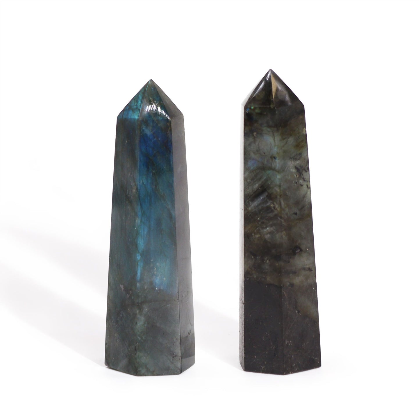Pointe de labradorite de Madagascar · 80 x 90 mm