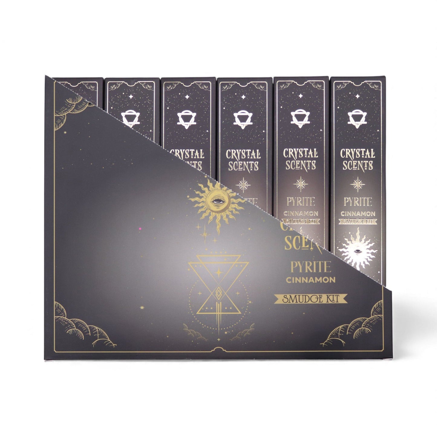 Fagot de fumigation à cristal de pyrite — Cannelle