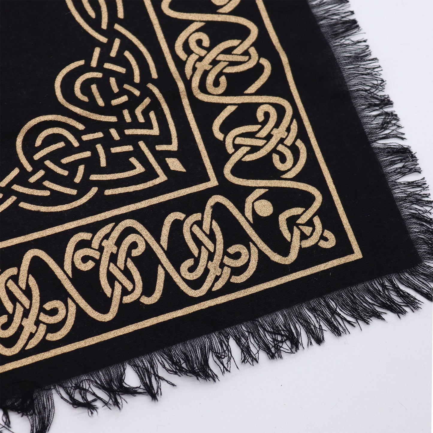 Nappe d’autel ésotérique à franges — Pentacle
