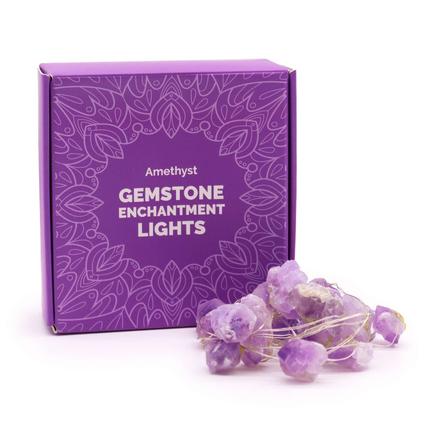 Guirlande lumineuse de gemmes — Améthyste