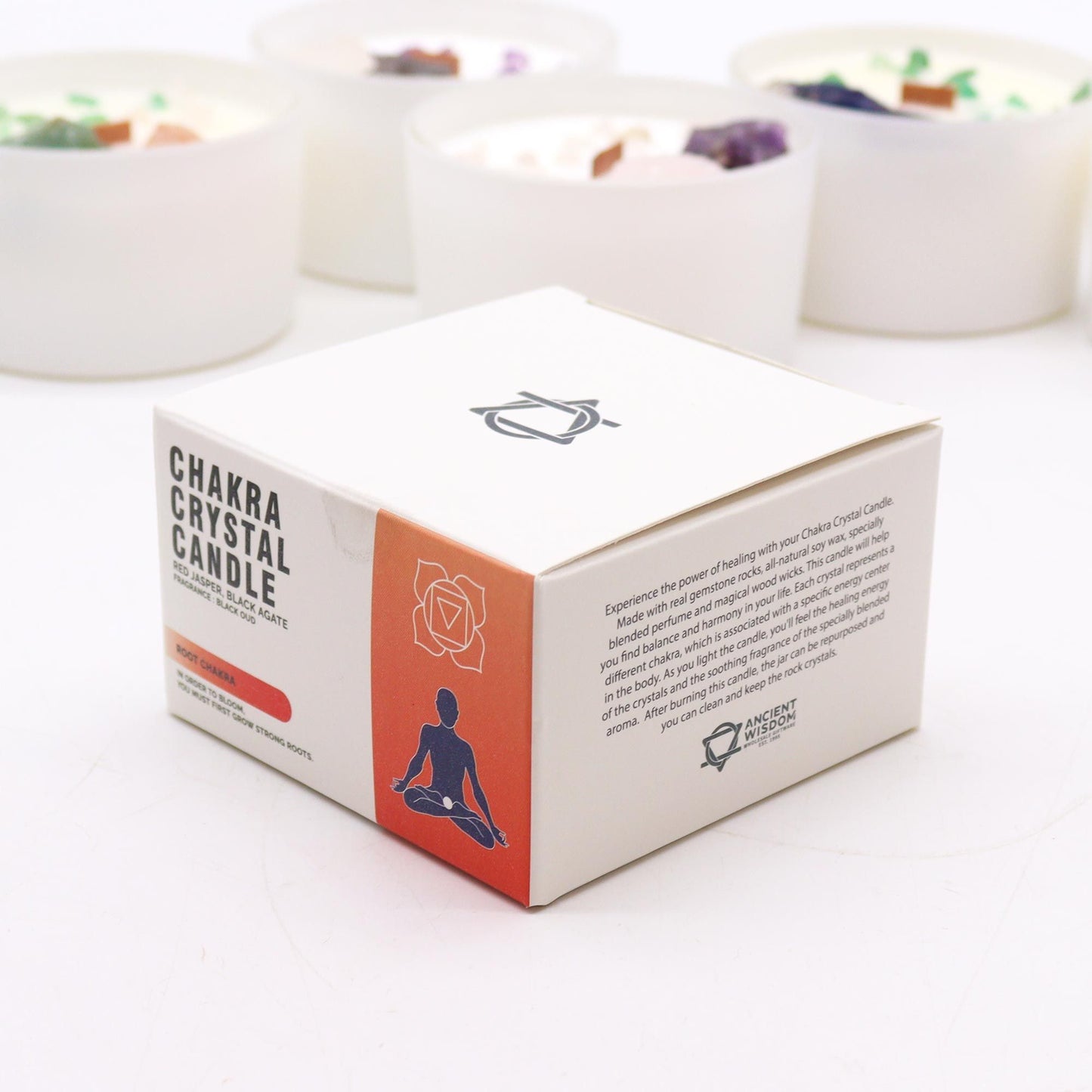 Bougies de cristal de chakra — Chakra racine