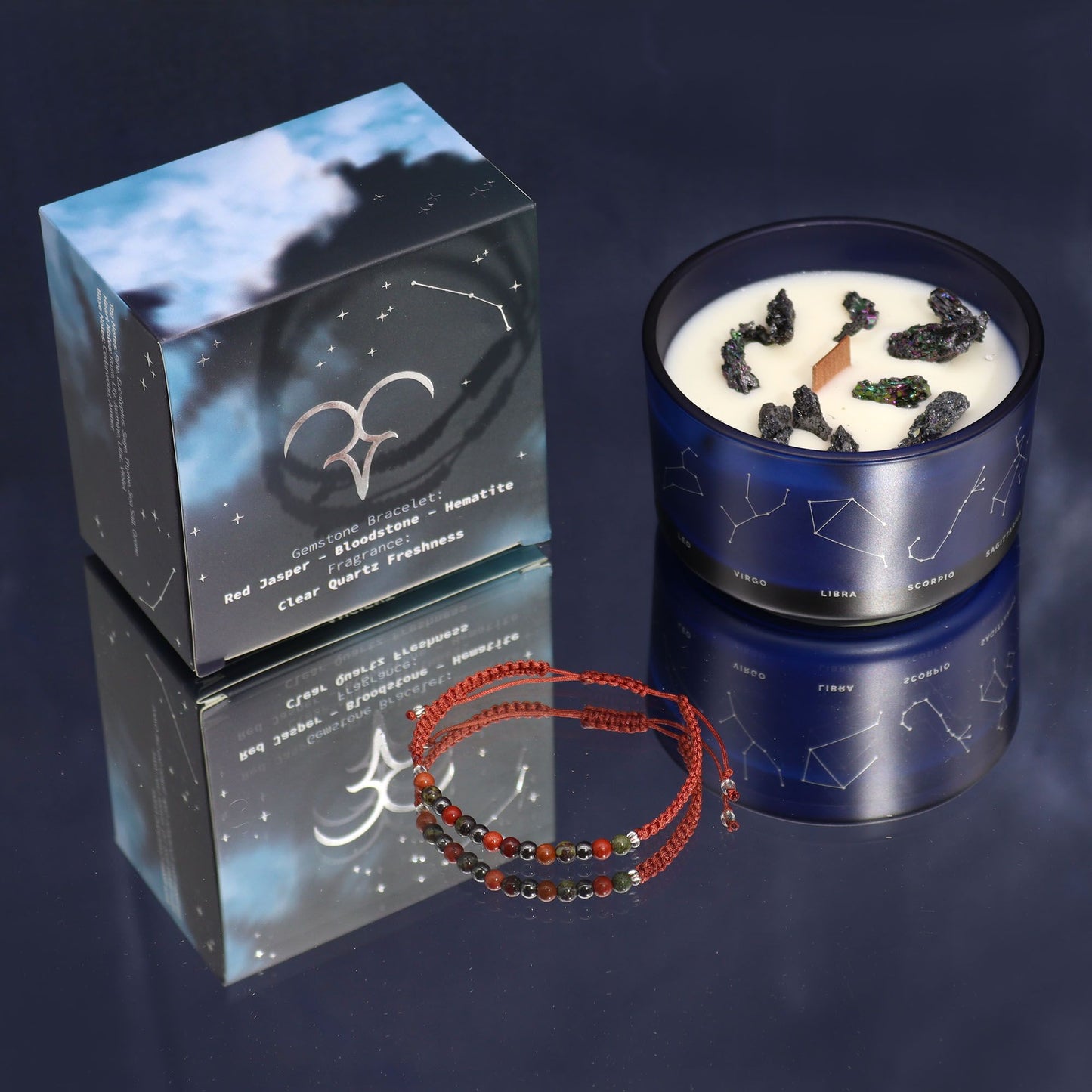 Bougie de cristal du zodiaque à bracelet — Bélier