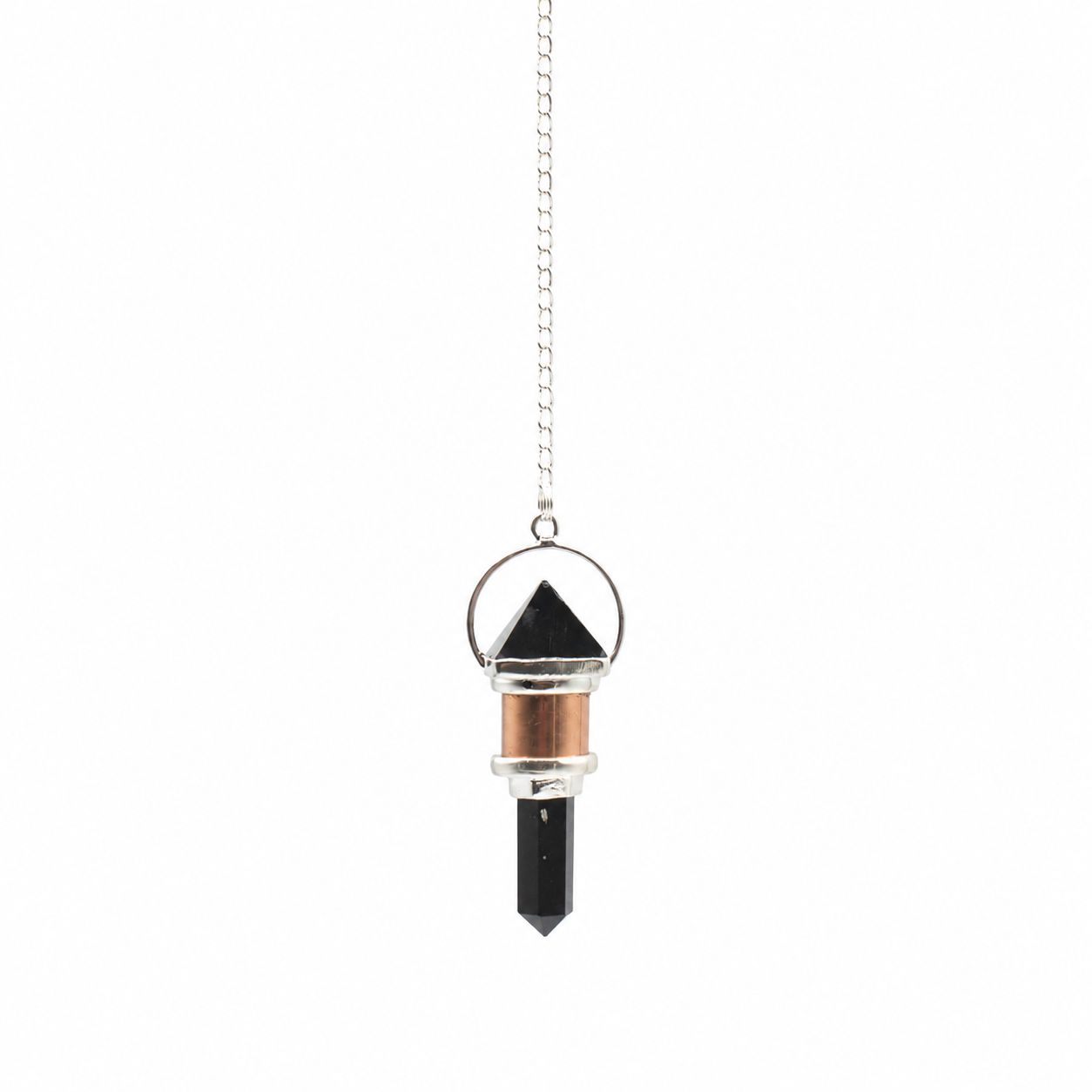Pendule Veilleur nocturne — Cuivre · Obsidienne