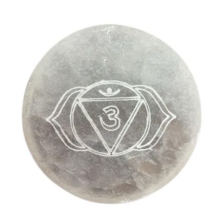 Jeu de 7 plaques de charge en sélénite — Chakras
