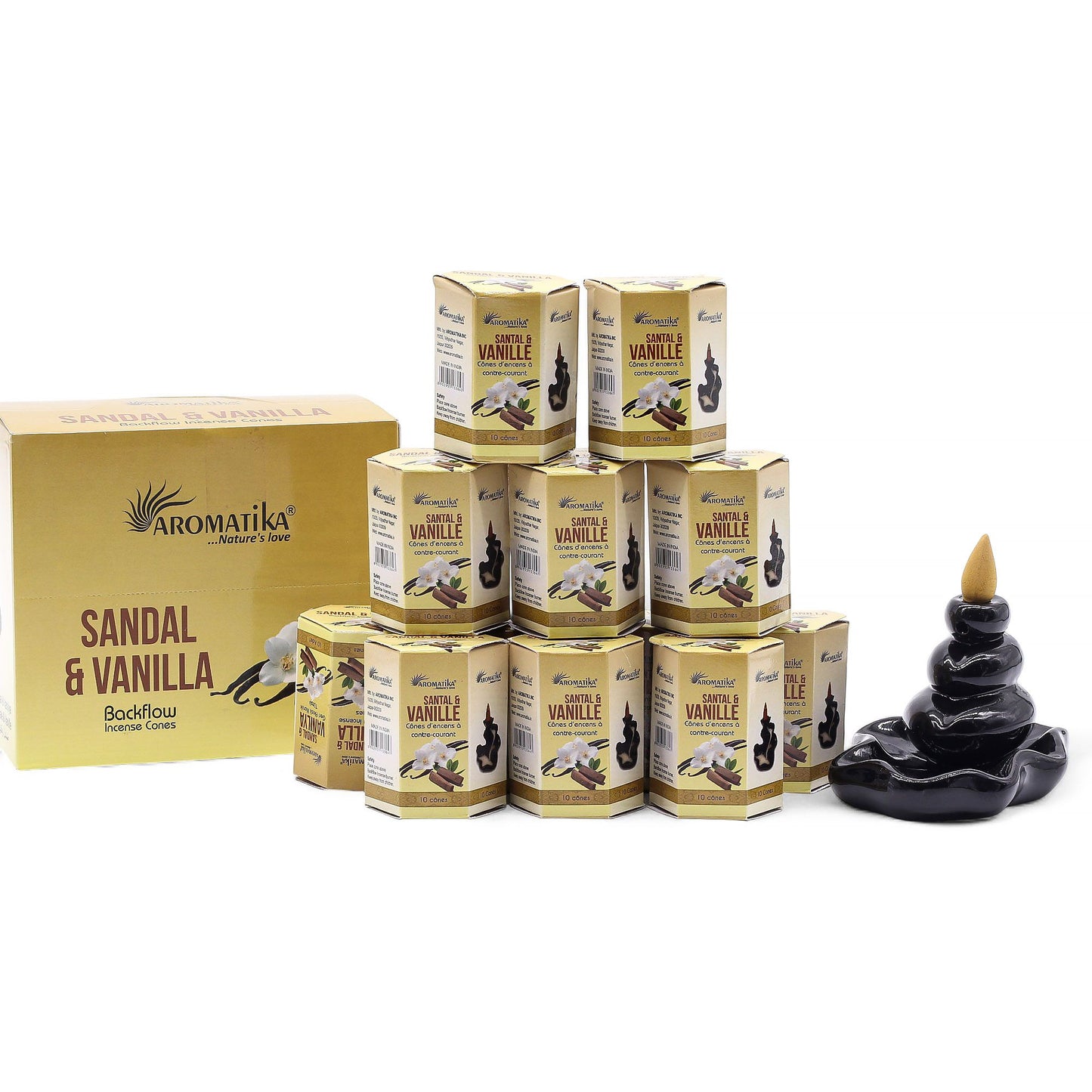 Encens à reflux masala — Santal & vanille