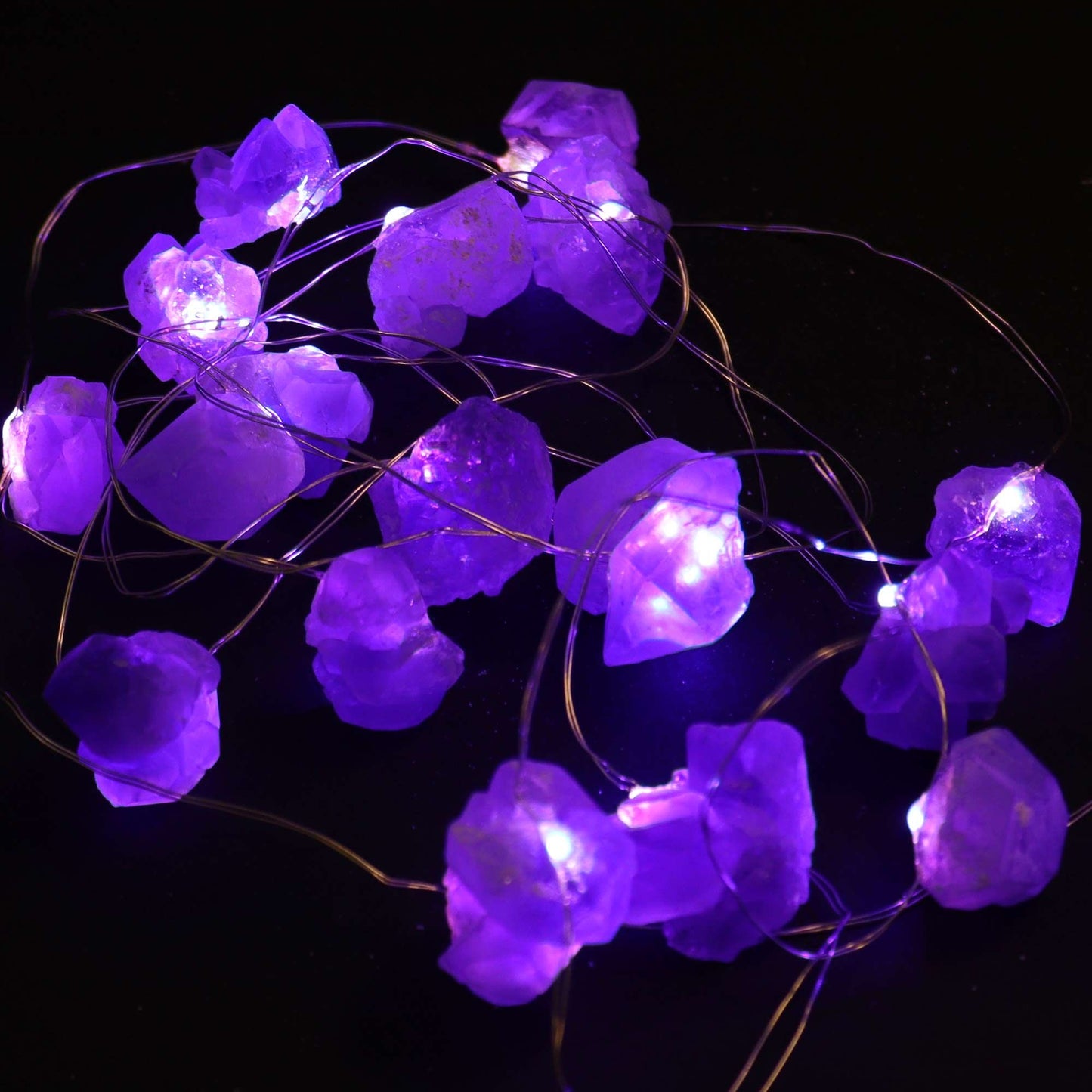 Guirlande lumineuse de gemmes — Améthyste