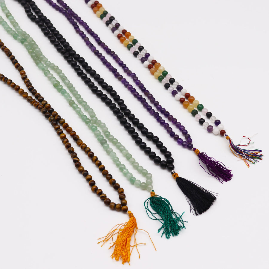 Mala 108 perles — Œil de tigre