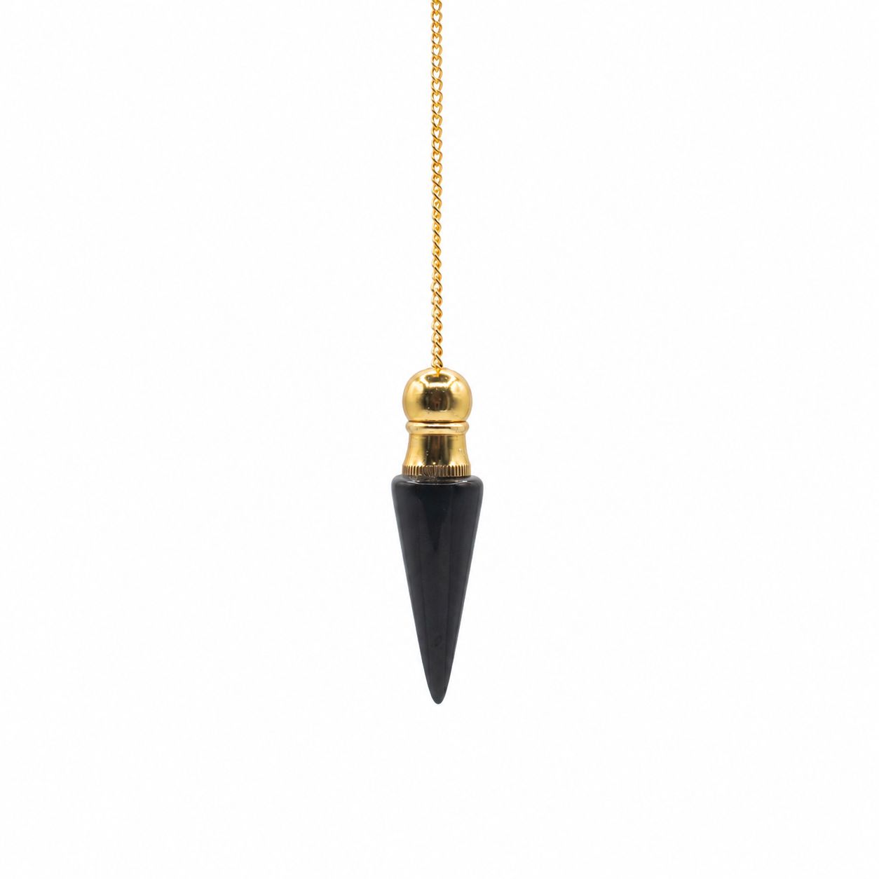 Pendule de la vérité — Cavité secrète · Agate noire · Doré