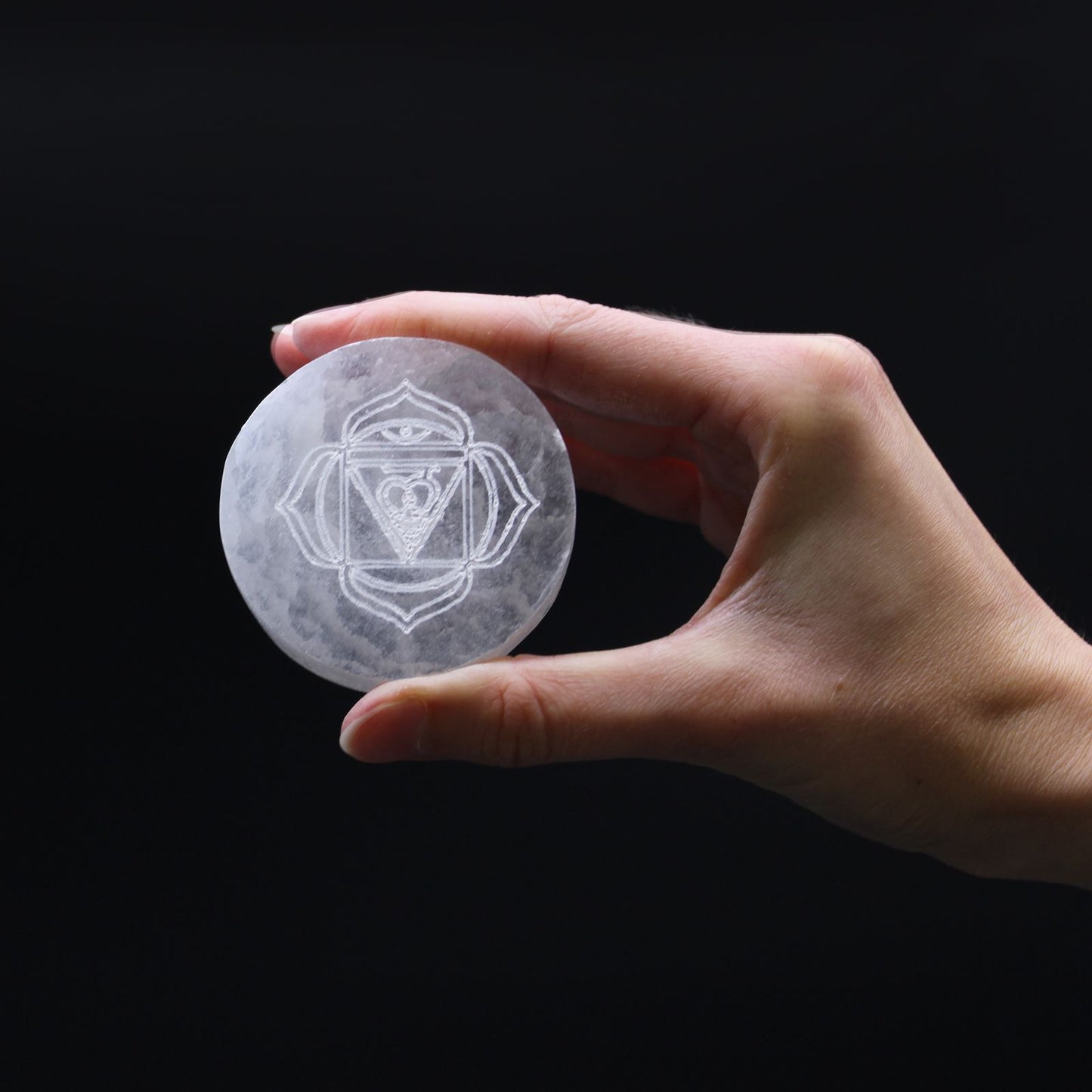 Jeu de 7 plaques de charge en sélénite — Chakras