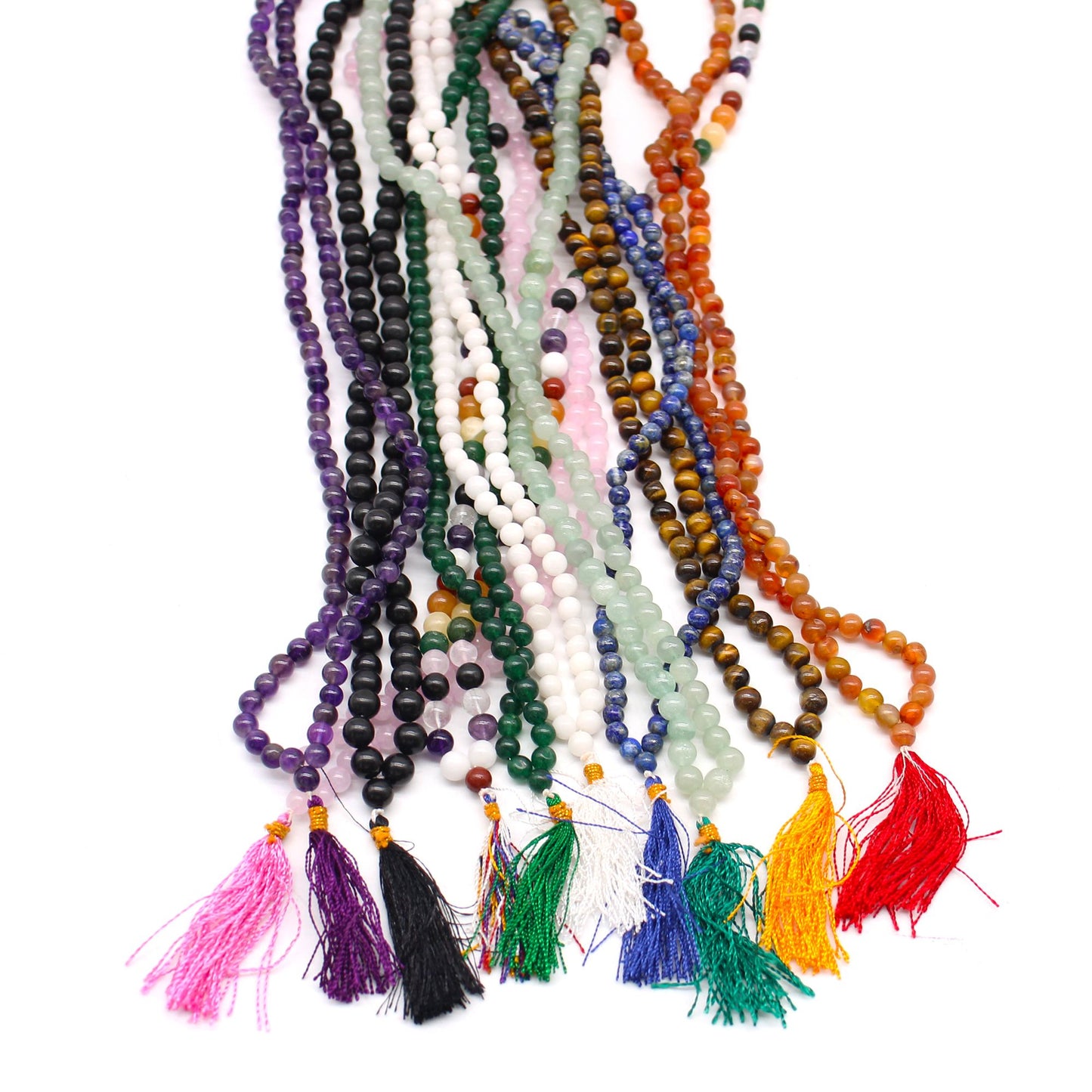 Mala 108 perles — Quartz blanc