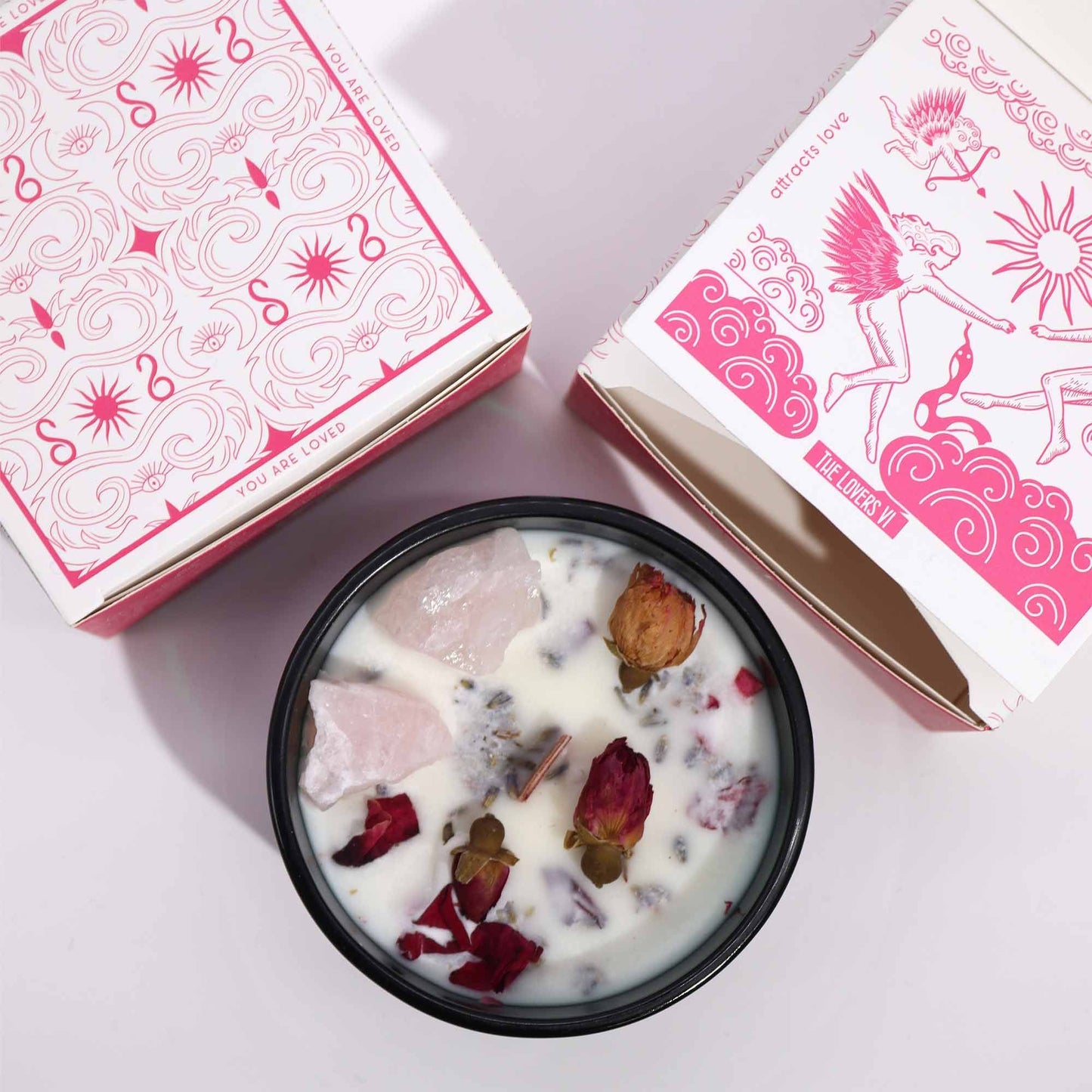 Bougie fleur magique de cristal — Les Amants