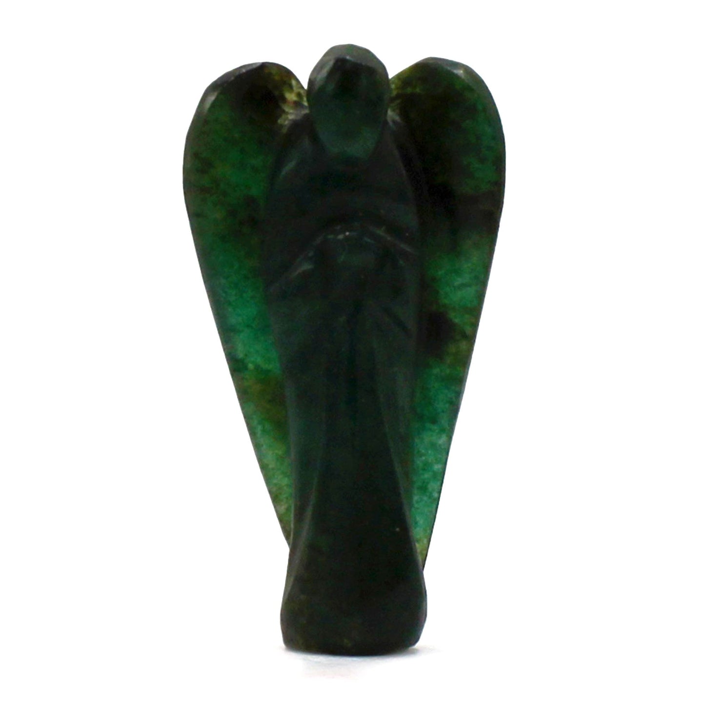 Ange sculpté main — Aventurine verte
