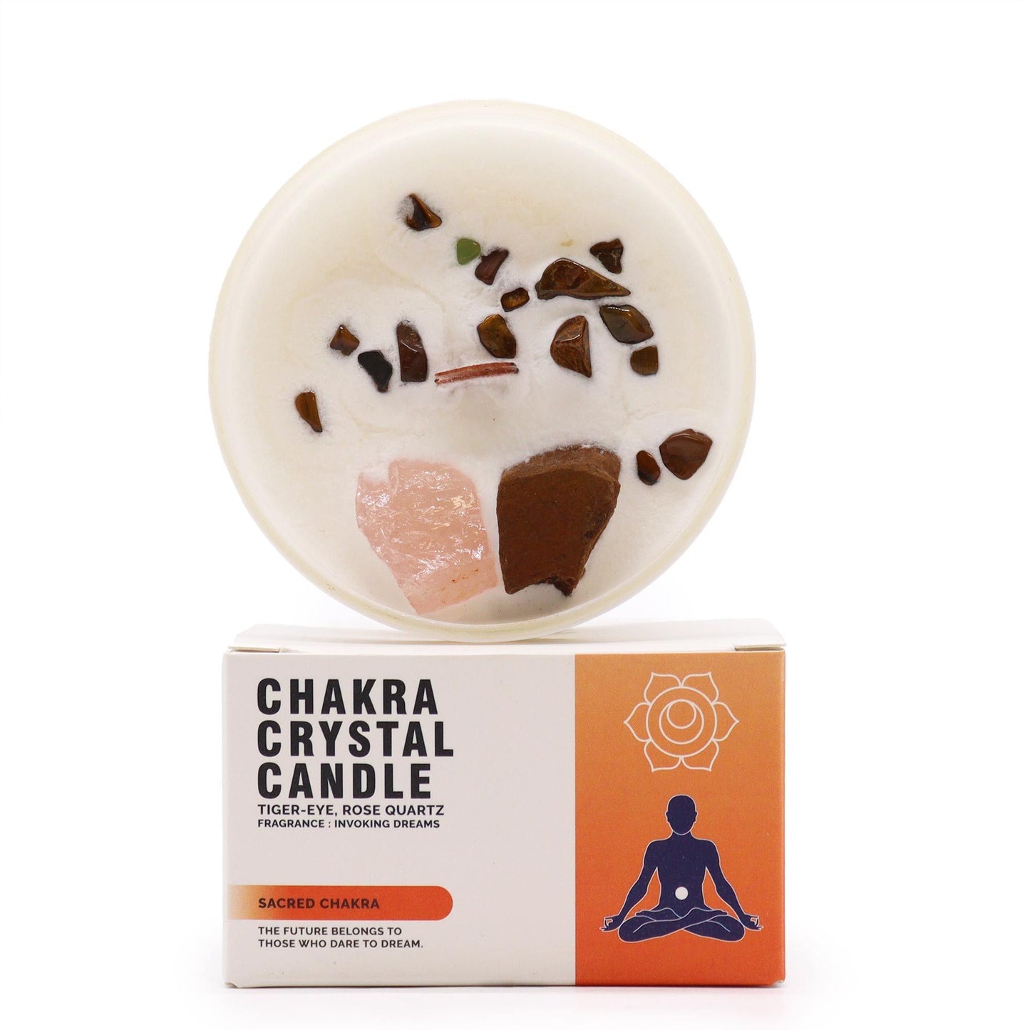 Bougies de cristal de chakra — Chakra sacré