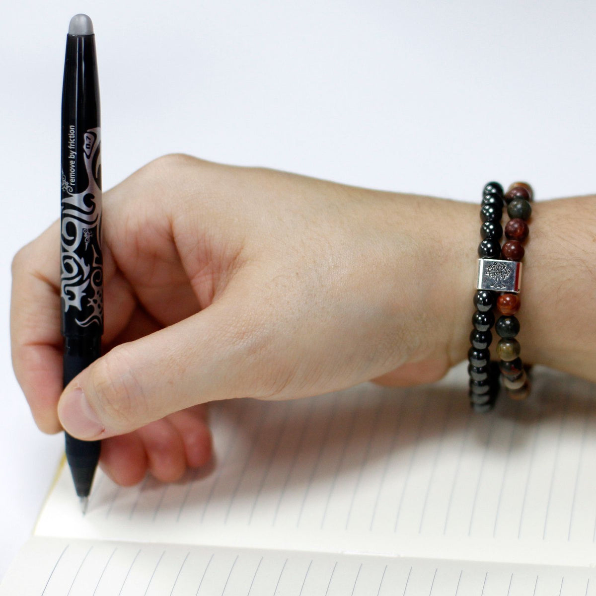 Duo de bracelets magnétiques en jaspe Picasso — vue 2