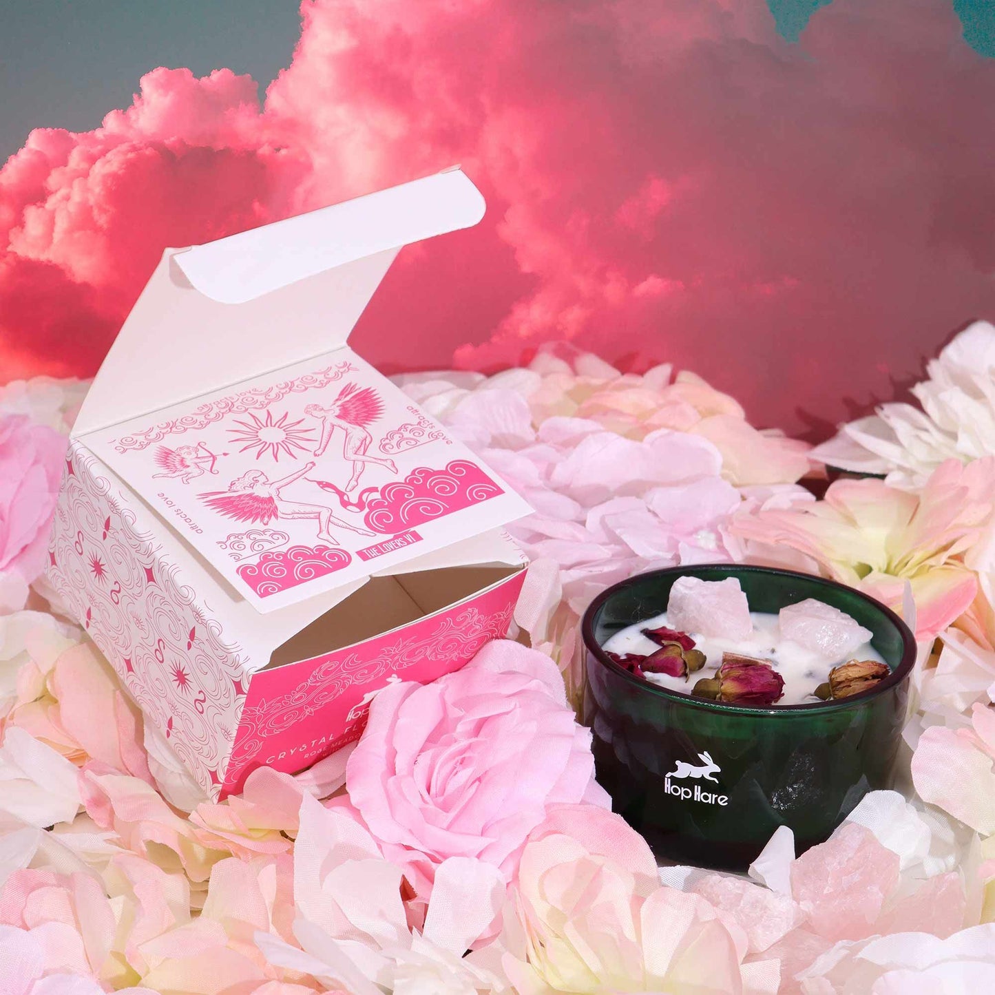 Bougie fleur magique de cristal — Les Amants
