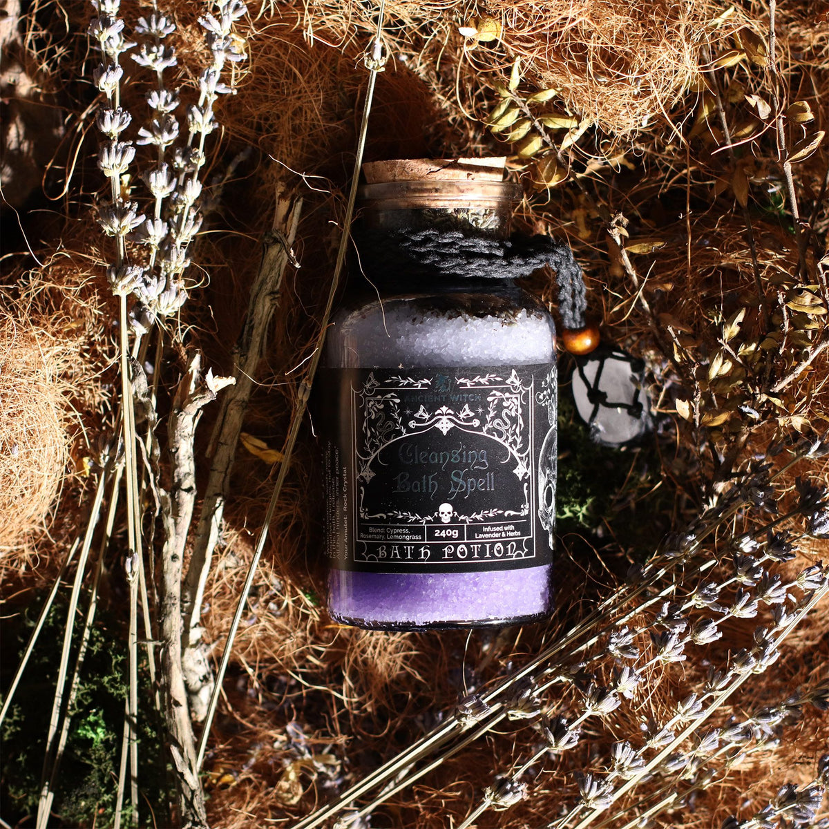 Potion de bain de sorcière, amulette de cristal de roche — vue 6