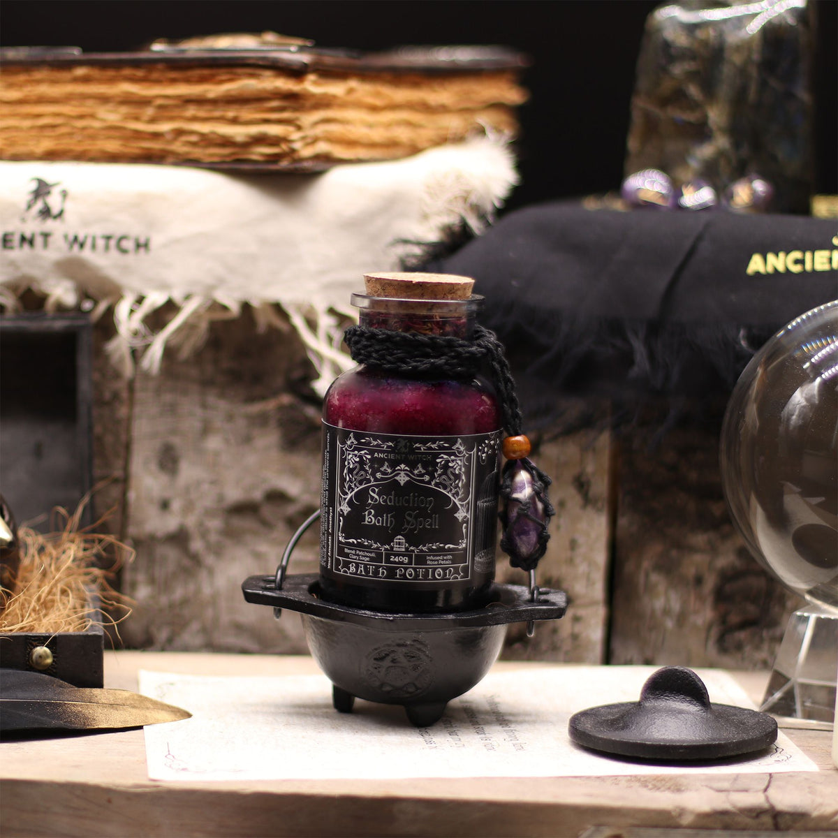 Potion de bain de sorcière, amulette d’améthyste — vue 4