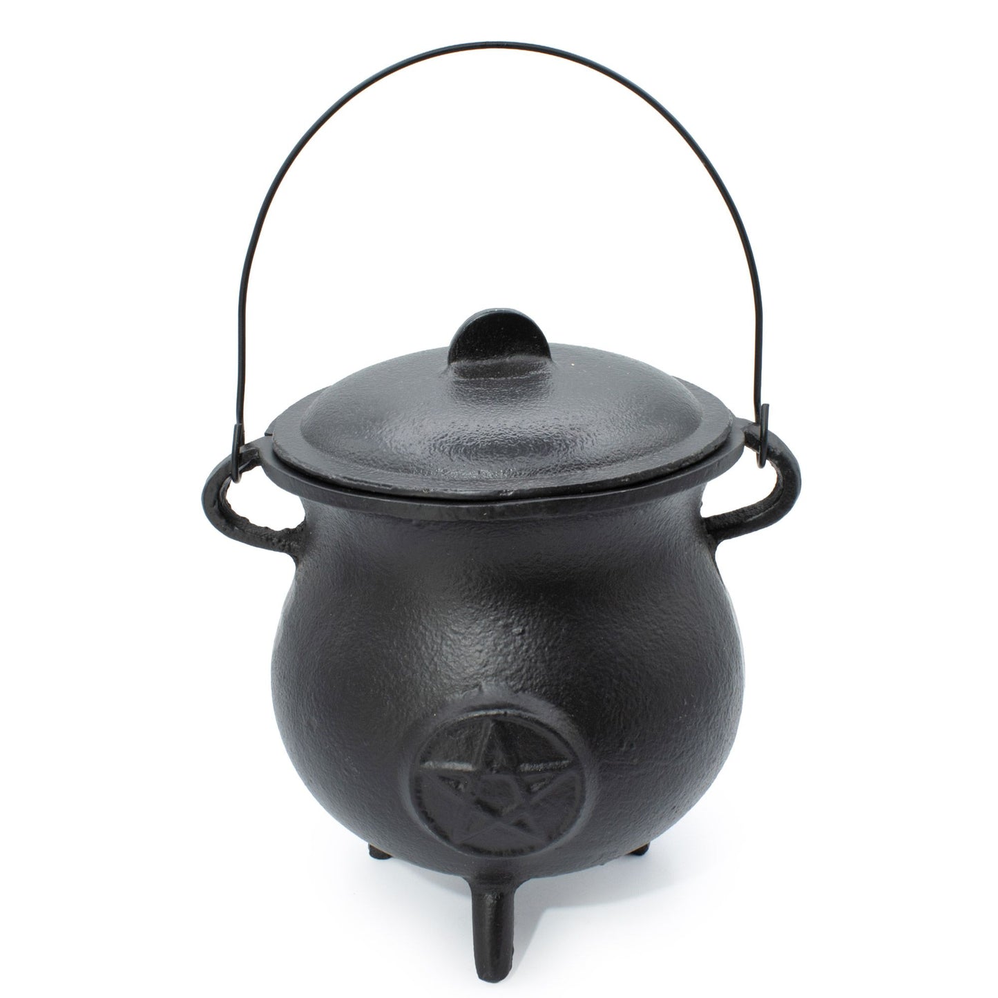 Bol chantant — Chaudron de fonte très grand à pentacle · 4 kg