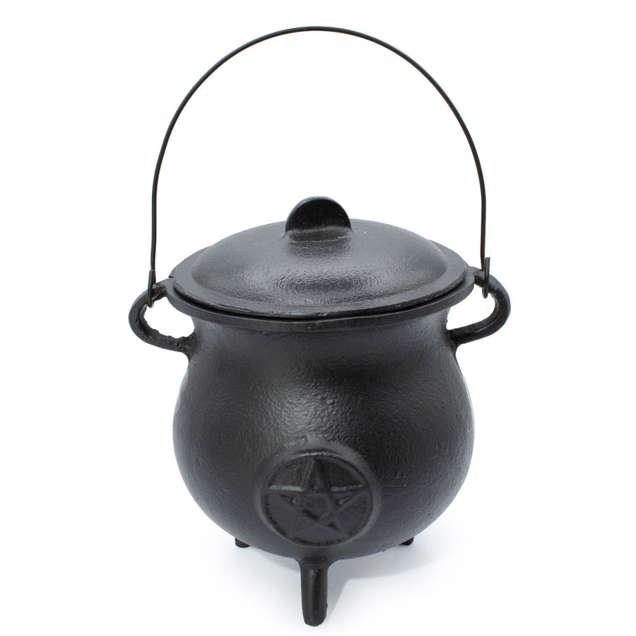 Bol chantant — Chaudron de fonte très grand à pentacle · 4 kg