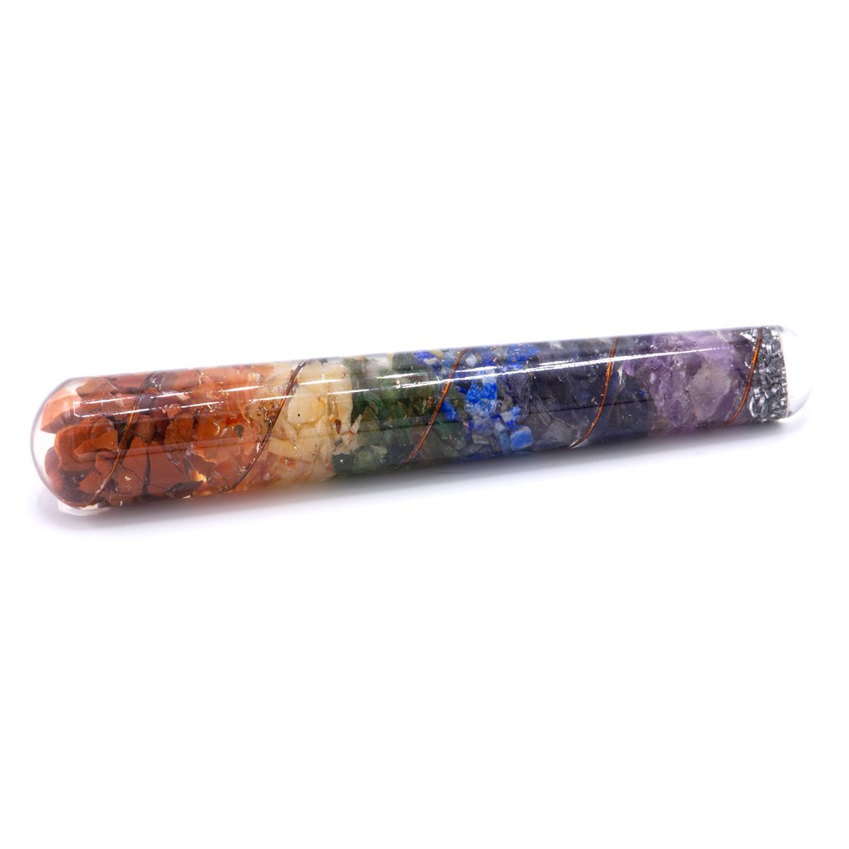 Orgonite de chakra & baguette de soin en cuivre · 30 mm