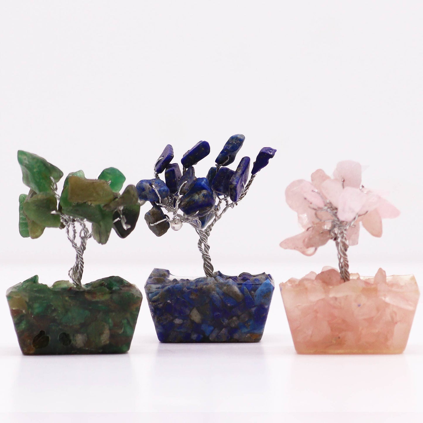 Mini arbres sur socle d’orgonite — Assortiment