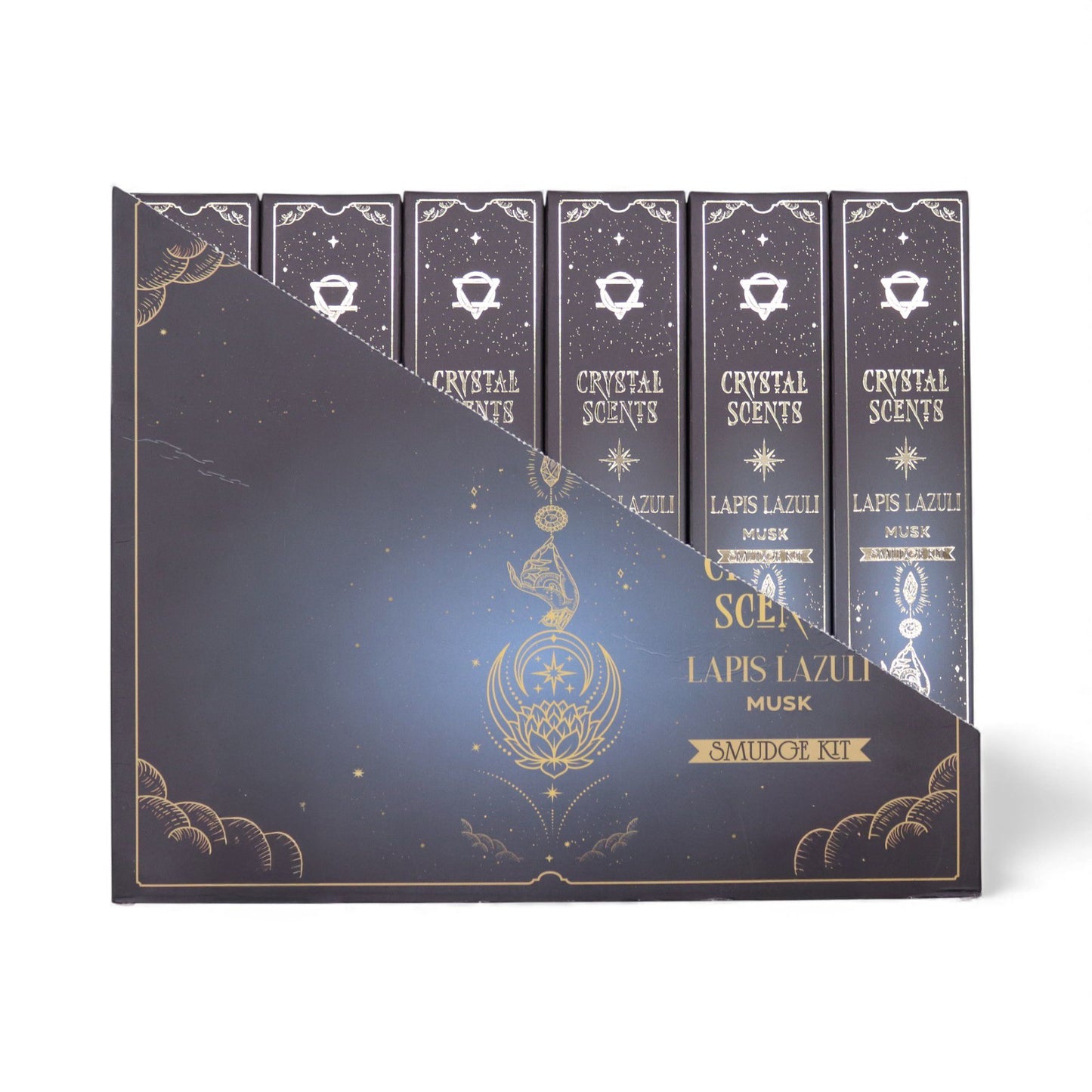 Fagot de fumigation à cristal de lapis-lazuli — Musc