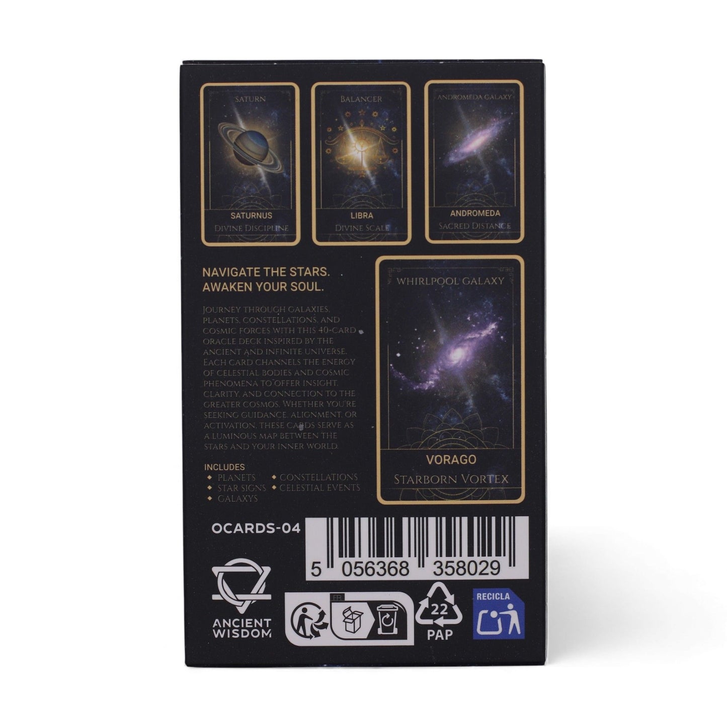 Cartes oracle de l’Atlas d’énergie céleste — Jeu spirituel