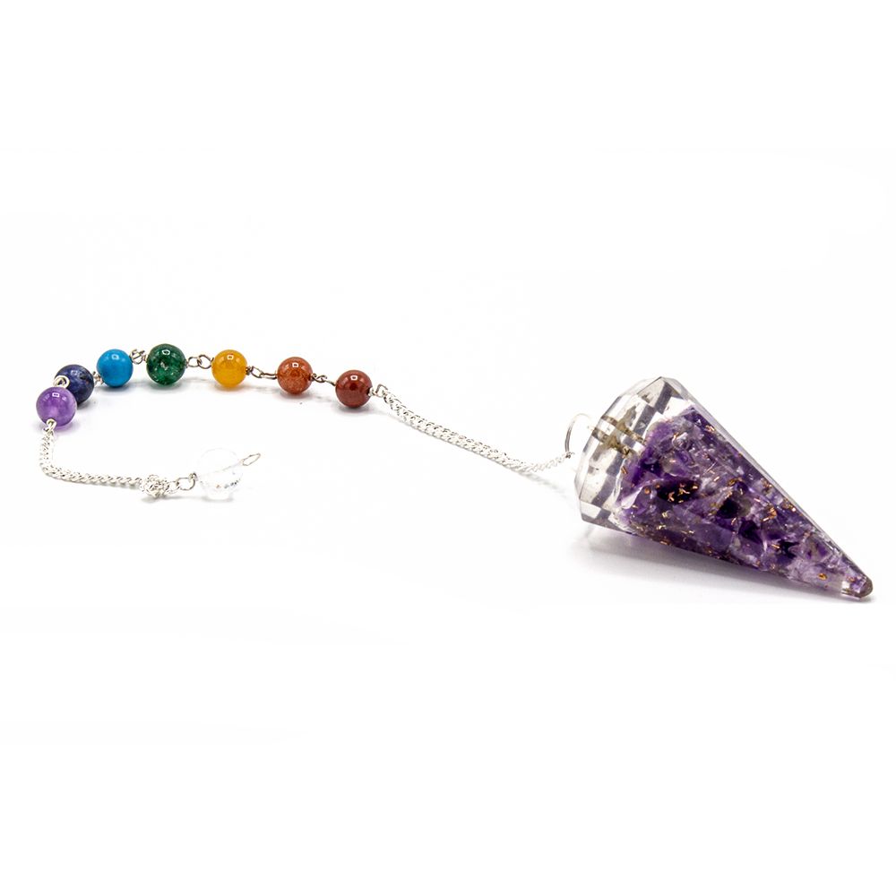 Pendule chakra d’orgonite — Améthyste