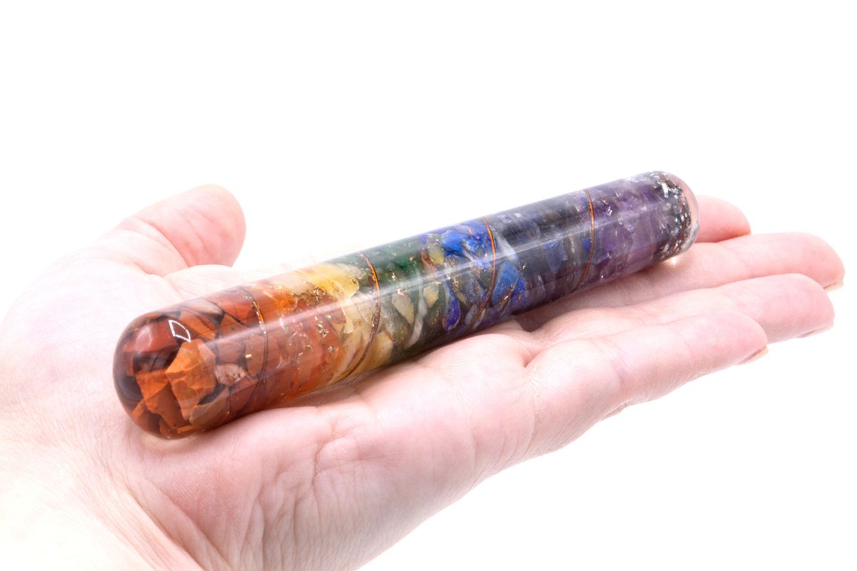 Orgonite de chakra & baguette de soin en cuivre · 30 mm