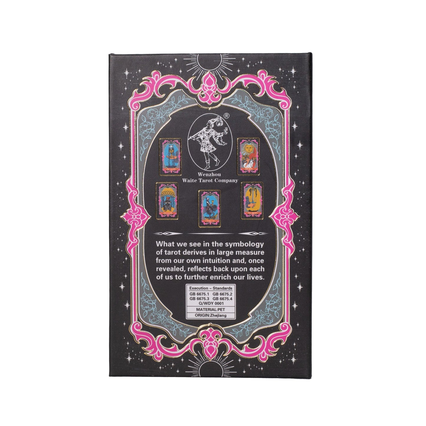Jeu de cartes de tarot à feuille d’or
